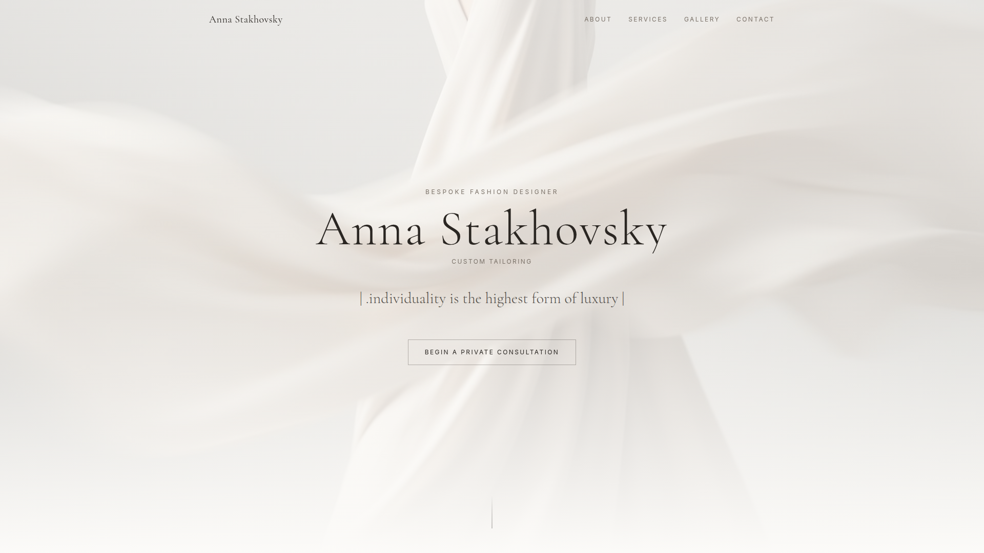 Anna Stakhovsky - Bespoke Fashion Designer