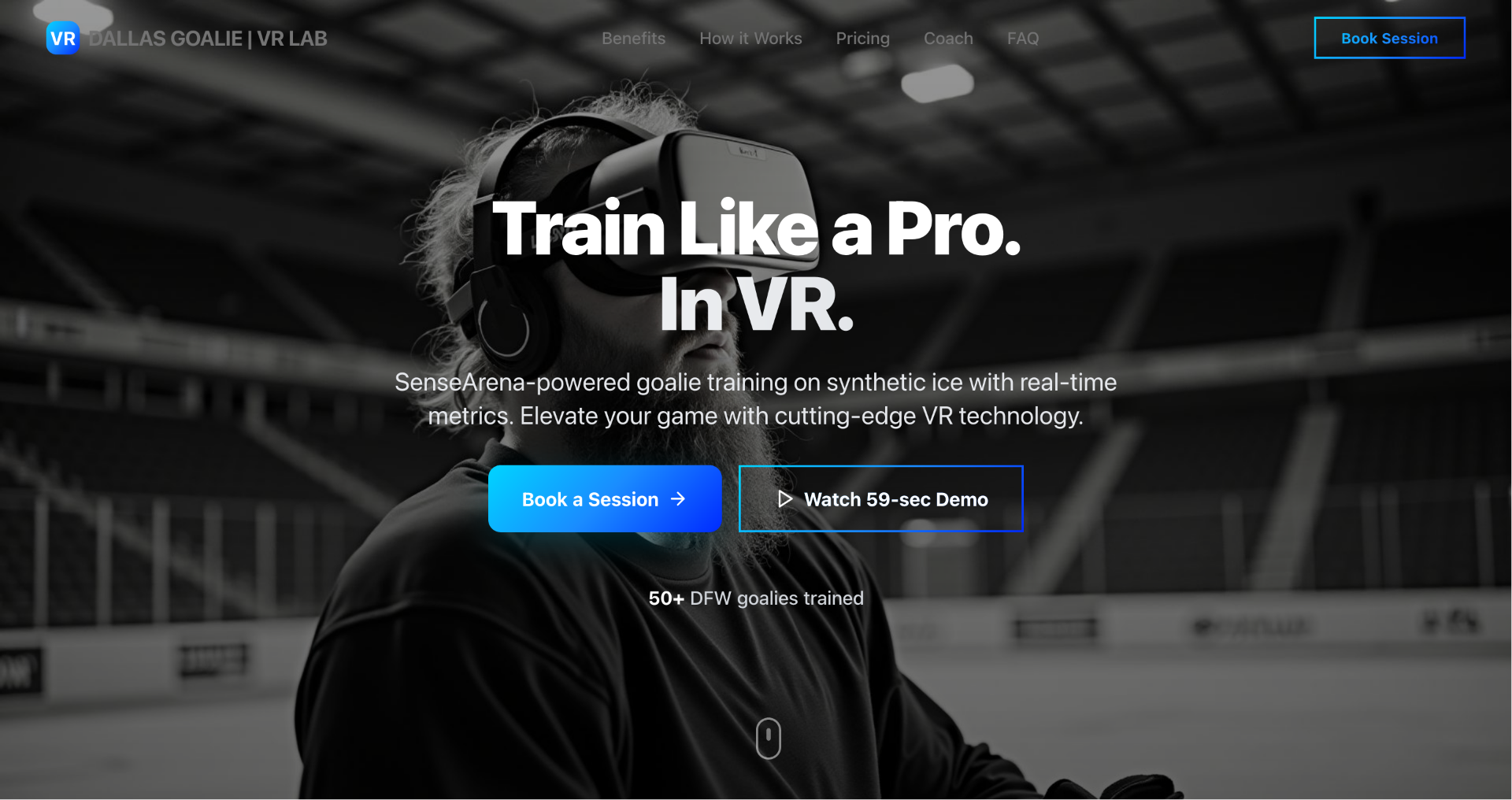 VR Goalie Training for Dallas-Fort Worth
