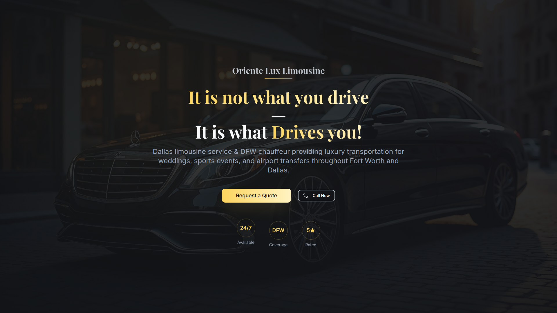 OrienteLux - Premium Limousine Service Website